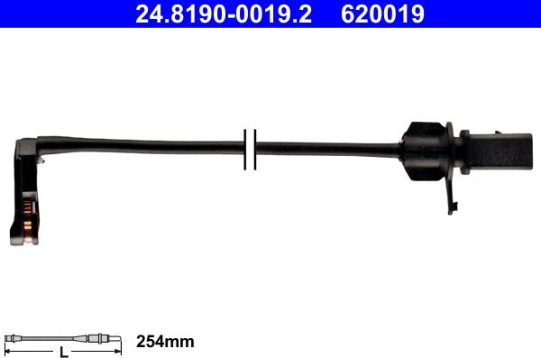 ATE 24.8190-0019.2 - Contatto segnalazione, Usura past. freno / mat. d'attrito www.autoricambi360.it