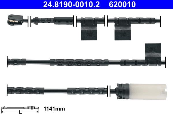ATE 24.8190-0010.2 - Contatto segnalazione, Usura past. freno / mat. d'attrito www.autoricambi360.it