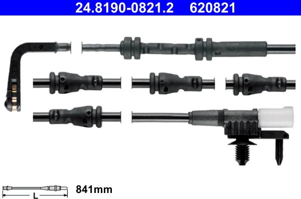 ATE 24.8190-0821.2 - Contatto segnalazione, Usura past. freno / mat. d'attrito www.autoricambi360.it