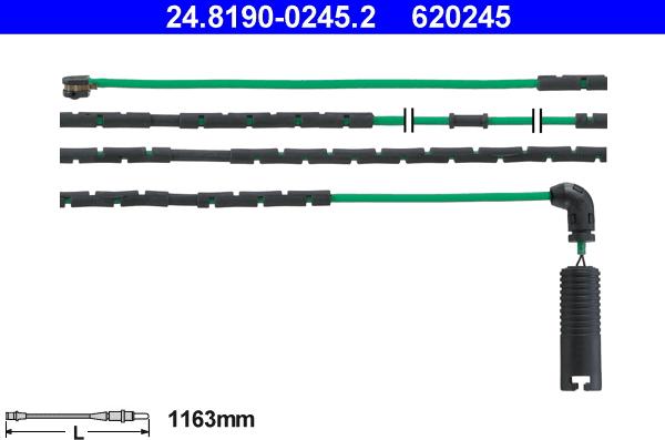 ATE 24.8190-0245.2 - Contatto segnalazione, Usura past. freno / mat. d'attrito www.autoricambi360.it