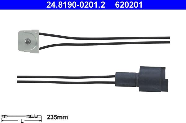 ATE 24.8190-0201.2 - Contatto segnalazione, Usura past. freno / mat. d'attrito www.autoricambi360.it