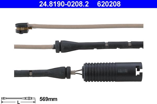 ATE 24.8190-0208.2 - Contatto segnalazione, Usura past. freno / mat. d'attrito www.autoricambi360.it