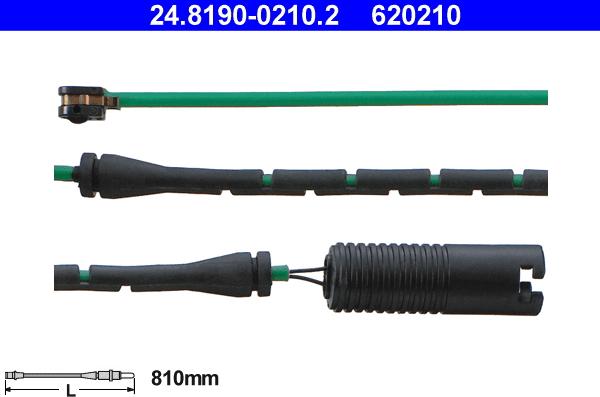 ATE 24.8190-0210.2 - Contatto segnalazione, Usura past. freno / mat. d'attrito www.autoricambi360.it