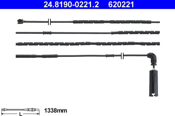 ATE 24.8190-0221.2 - Contatto segnalazione, Usura past. freno / mat. d'attrito www.autoricambi360.it