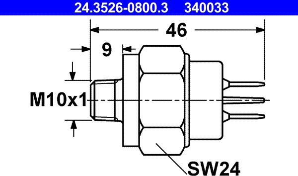 ATE 24.3526-0800.3 - Interruttore luce freno www.autoricambi360.it