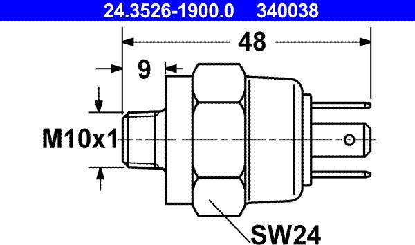 ATE 24.3526-1900.0 - Interruttore luce freno www.autoricambi360.it