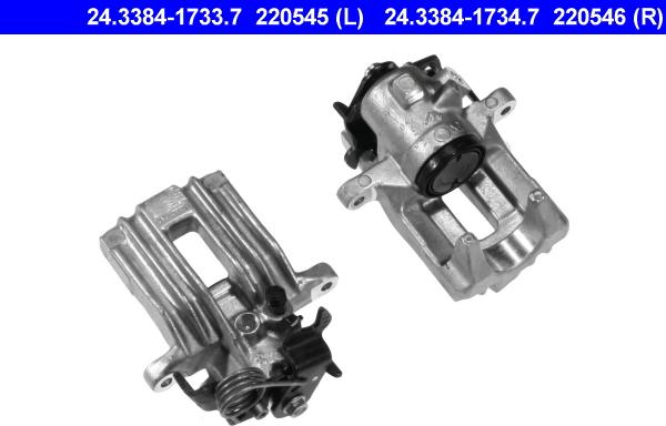 ATE 24.3384-1733.7 - Pinza freno www.autoricambi360.it