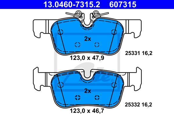 ATE 13.0460-7315.2 - Kit pastiglie freno, Freno a disco www.autoricambi360.it