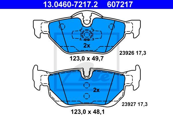 ATE 13.0460-7217.2 - Kit pastiglie freno, Freno a disco www.autoricambi360.it