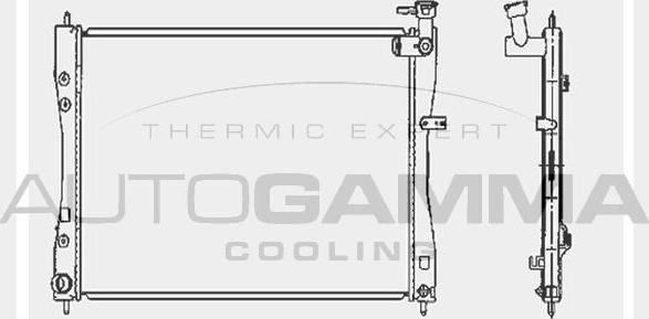 Autogamma 104418 - Radiatore, Raffreddamento motore www.autoricambi360.it