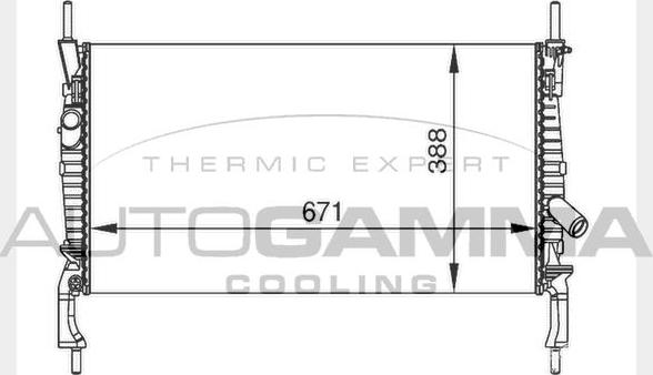 Autogamma 104642 - Radiatore, Raffreddamento motore www.autoricambi360.it
