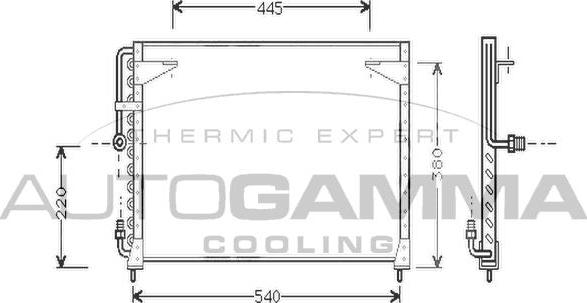 Autogamma 104303 - Condensatore, Climatizzatore www.autoricambi360.it