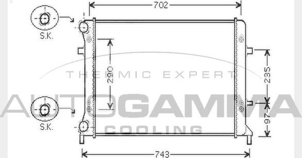 Autogamma 104749 - Radiatore, Raffreddamento motore www.autoricambi360.it