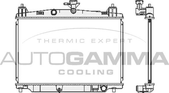 Autogamma 105164 - Radiatore, Raffreddamento motore www.autoricambi360.it