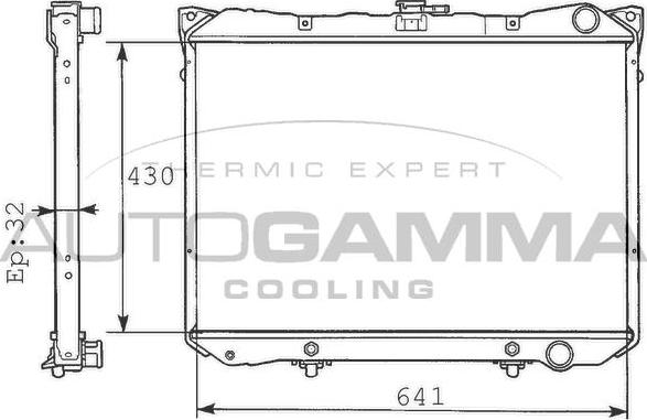 Autogamma 100622 - Radiatore, Raffreddamento motore www.autoricambi360.it