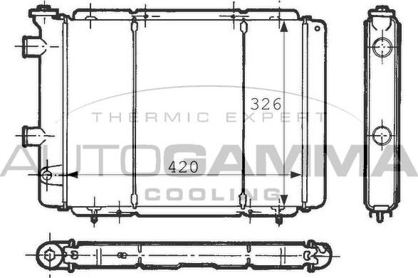 Autogamma 100896 - Radiatore, Raffreddamento motore www.autoricambi360.it