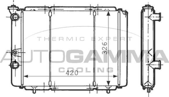 Autogamma 100841 - Radiatore, Raffreddamento motore www.autoricambi360.it