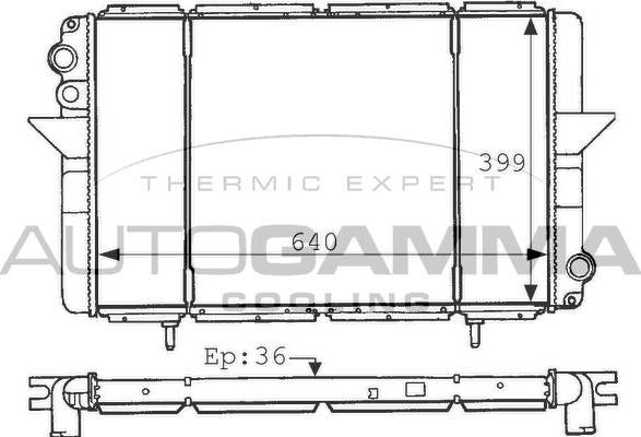 Autogamma 102852 - Radiatore, Raffreddamento motore www.autoricambi360.it