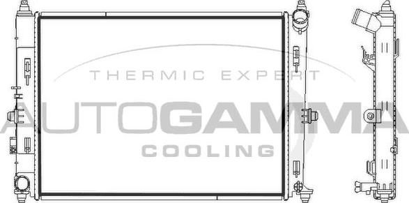 Autogamma 107841 - Radiatore, Raffreddamento motore www.autoricambi360.it
