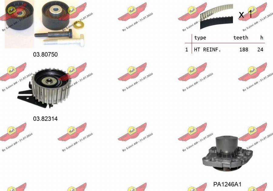 Autokit 04.5499PA - Pompa acqua + Kit cinghie dentate www.autoricambi360.it