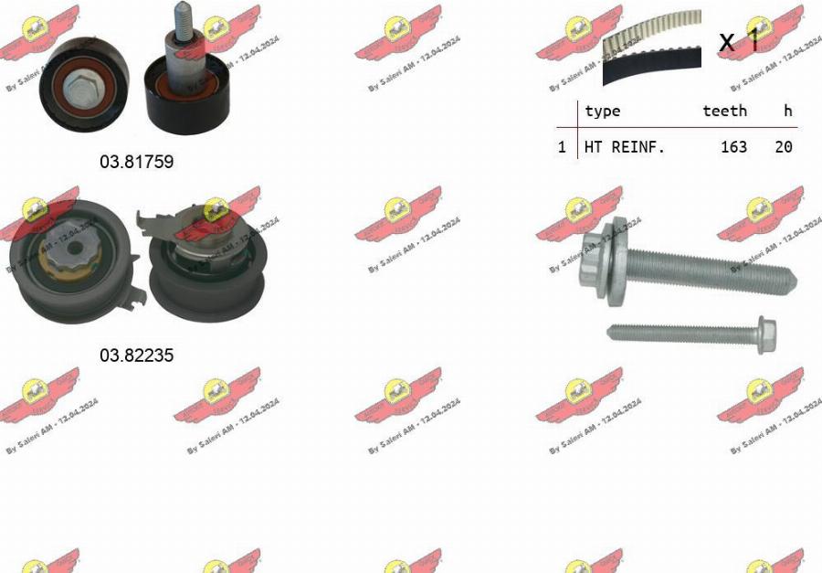 Autokit 04.5495 - Kit cinghie dentate www.autoricambi360.it
