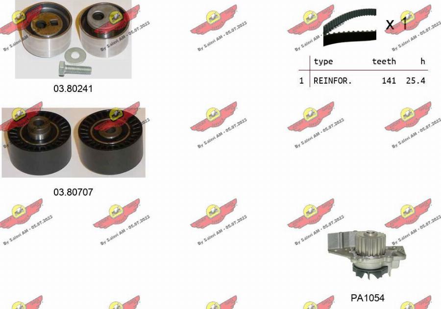 Autokit 04.5492PA - Pompa acqua + Kit cinghie dentate www.autoricambi360.it