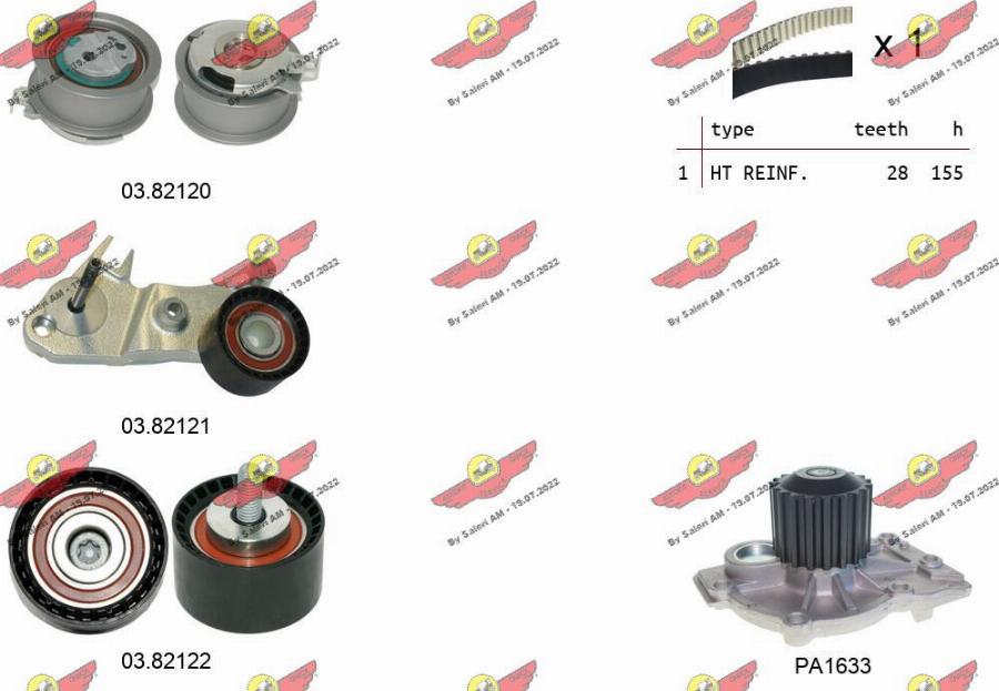 Autokit 04.5481PA - Pompa acqua + Kit cinghie dentate www.autoricambi360.it