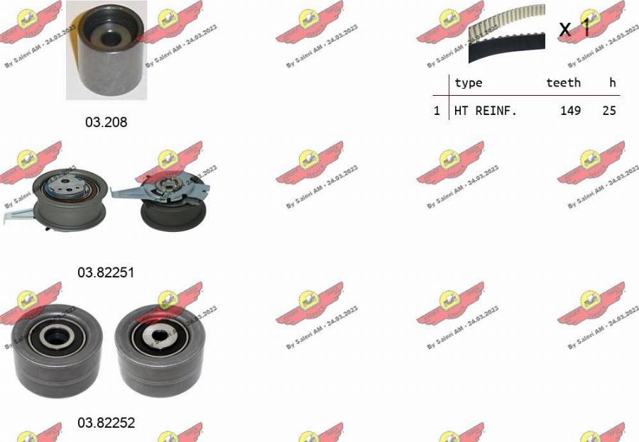 Autokit 04.5487 - Kit cinghie dentate www.autoricambi360.it