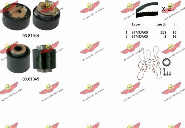 Autokit 04.5501 - Kit cinghie dentate www.autoricambi360.it