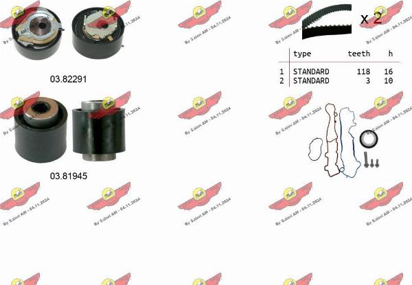 Autokit 04.5503 - Kit cinghie dentate www.autoricambi360.it