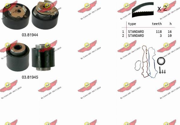 Autokit 04.5502 - Kit cinghie dentate www.autoricambi360.it