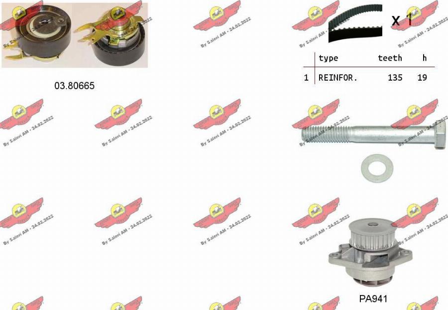 Autokit 04.5091PA - Pompa acqua + Kit cinghie dentate www.autoricambi360.it