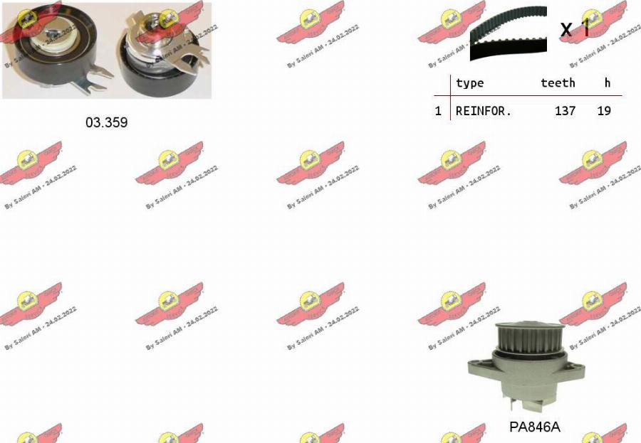 Autokit 04.5043PA - Pompa acqua + Kit cinghie dentate www.autoricambi360.it