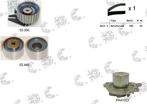 Autokit 04.5042PA - Pompa acqua + Kit cinghie dentate www.autoricambi360.it