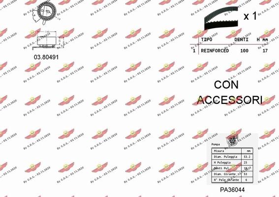 Autokit 04.5047PA - Kit cinghie dentate www.autoricambi360.it