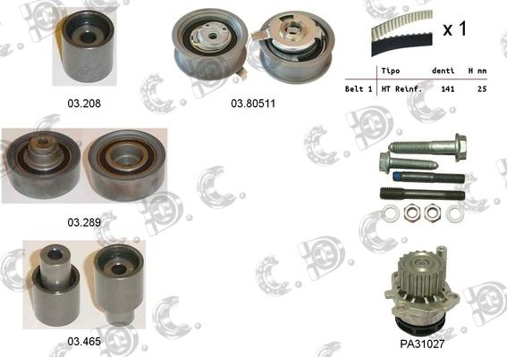 Autokit 04.5054PA - Kit cinghie dentate www.autoricambi360.it