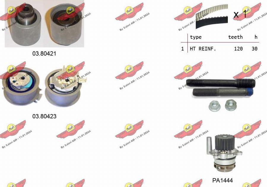 Autokit 04.5056PA4 - Pompa acqua + Kit cinghie dentate www.autoricambi360.it