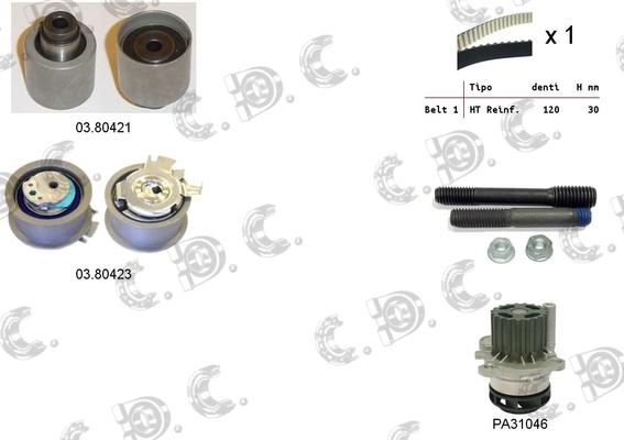 Autokit 04.5056PA - Pompa acqua + Kit cinghie dentate www.autoricambi360.it