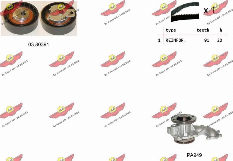 Autokit 04.5051PA - Pompa acqua + Kit cinghie dentate www.autoricambi360.it