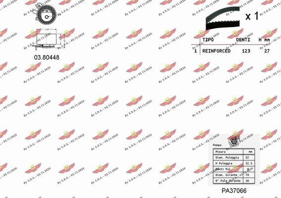 Autokit 04.5052PA2 - Pompa acqua + Kit cinghie dentate www.autoricambi360.it