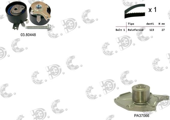 Autokit 04.5052PA2 - Pompa acqua + Kit cinghie dentate www.autoricambi360.it