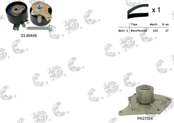 Autokit 04.5052PA - Pompa acqua + Kit cinghie dentate www.autoricambi360.it