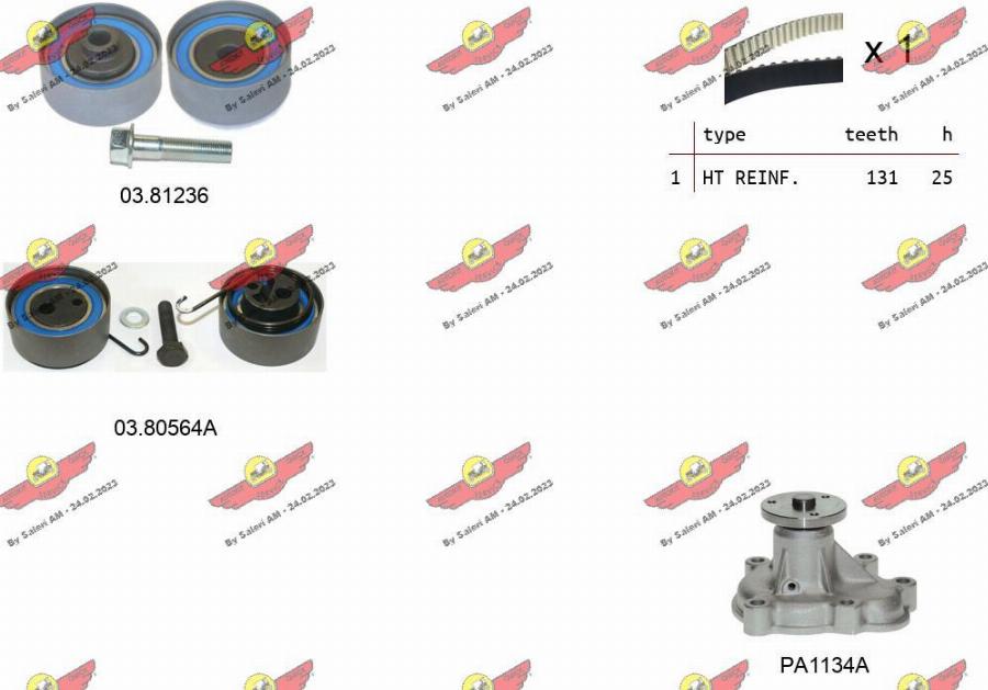 Autokit 04.5057APA2 - Pompa acqua + Kit cinghie dentate www.autoricambi360.it
