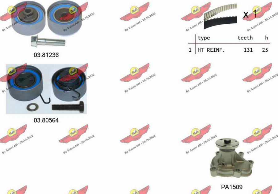 Autokit 04.5057PA - Pompa acqua + Kit cinghie dentate www.autoricambi360.it
