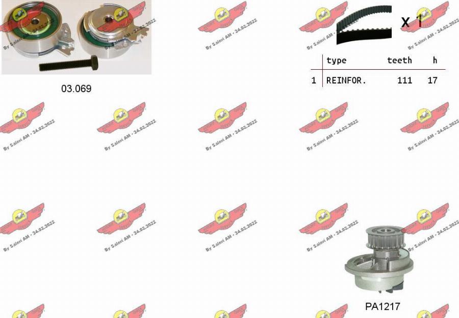Autokit 04.5004PA2 - Pompa acqua + Kit cinghie dentate www.autoricambi360.it