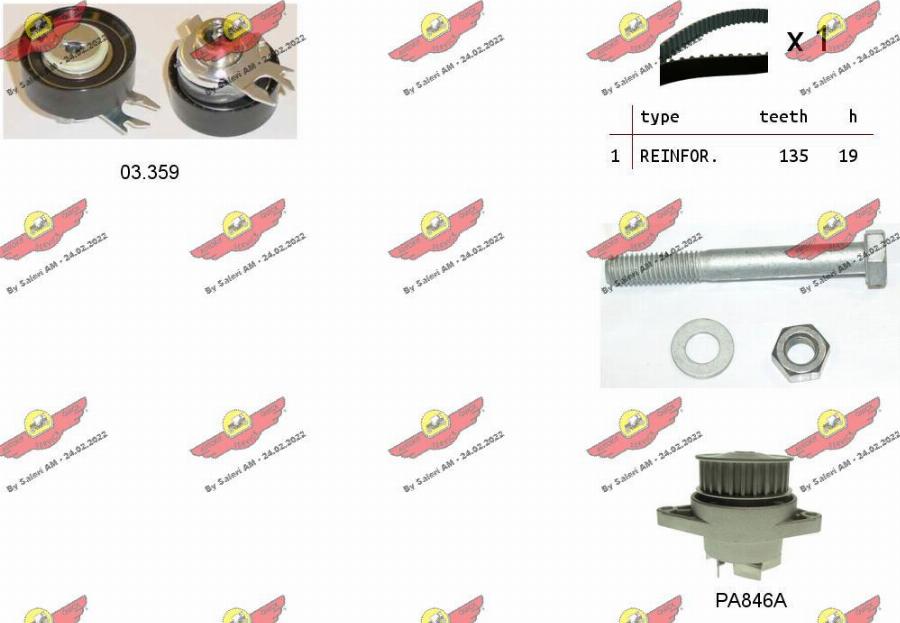 Autokit 04.5006PA - Pompa acqua + Kit cinghie dentate www.autoricambi360.it
