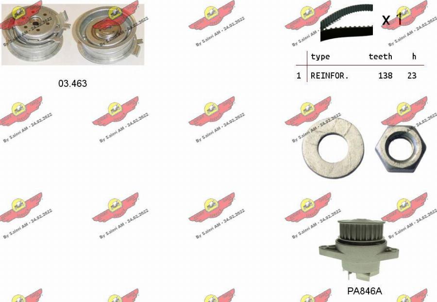 Autokit 04.5011PA2 - Pompa acqua + Kit cinghie dentate www.autoricambi360.it