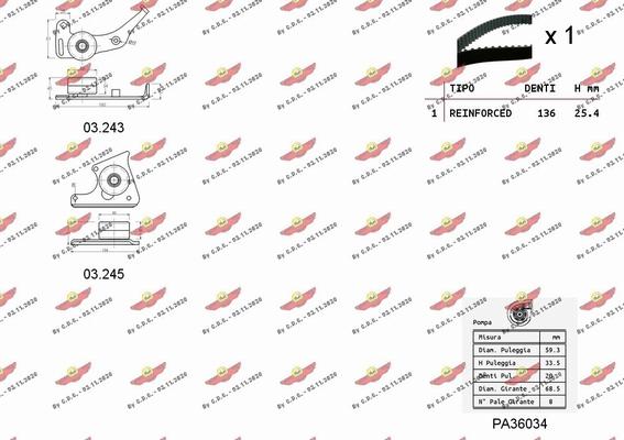 Autokit 04.5018PA - Kit cinghie dentate www.autoricambi360.it