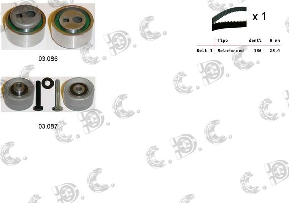 Autokit 04.5087 - Kit cinghie dentate www.autoricambi360.it