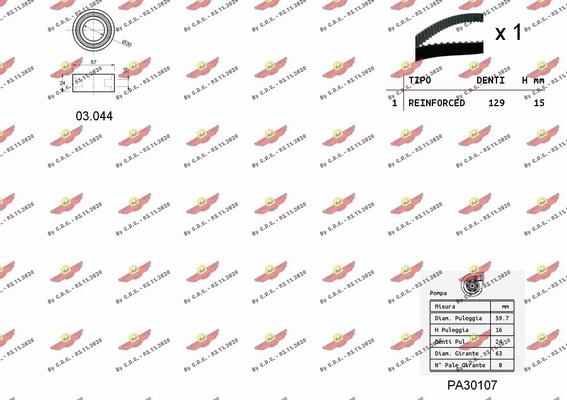Autokit 04.5035PA - Kit cinghie dentate www.autoricambi360.it